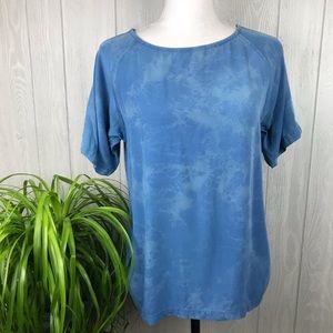 NWOT Vintage Handmade blue short sleeve oversized casual top